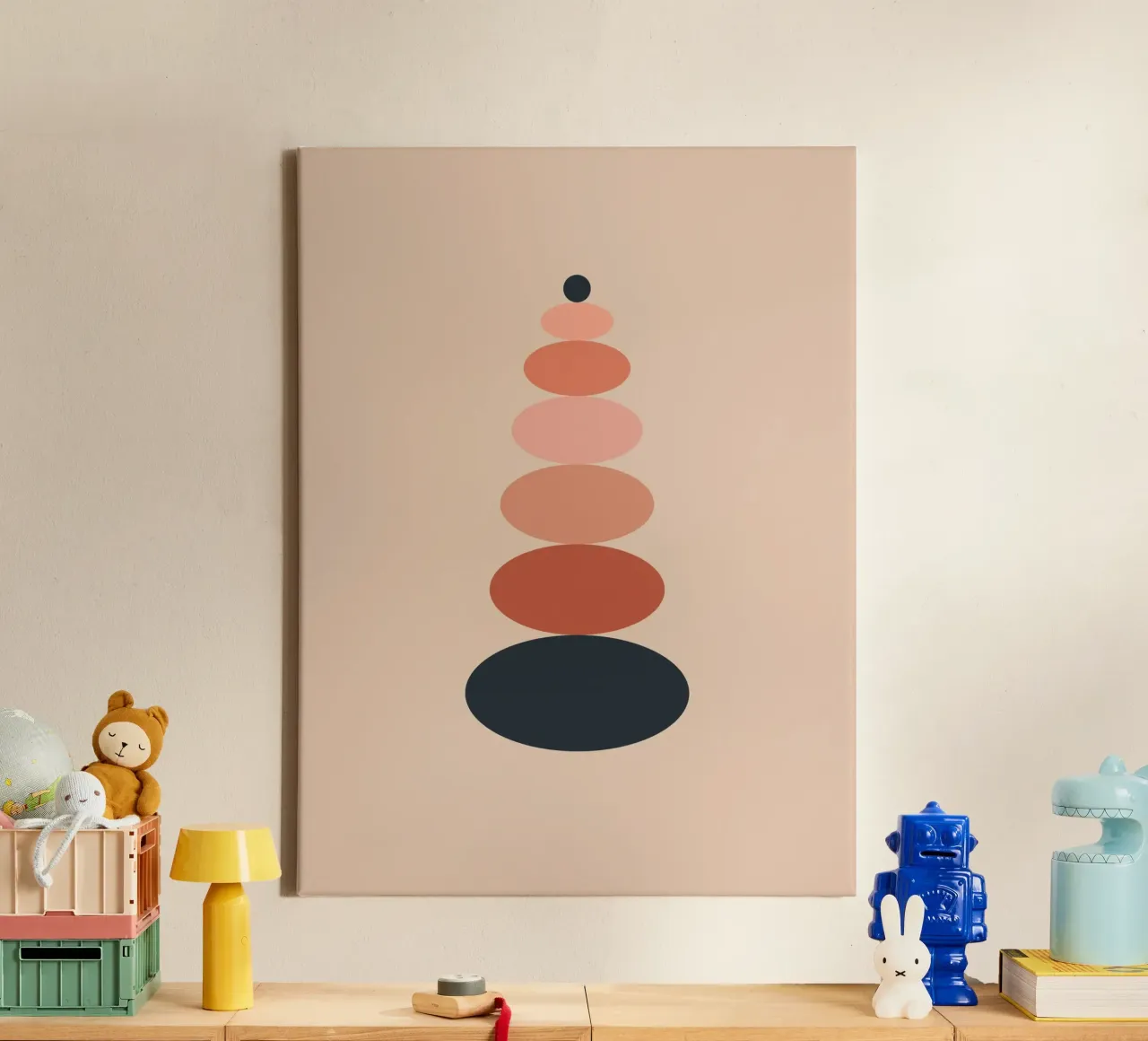 Stacked oval shapes tela da LisaArtes