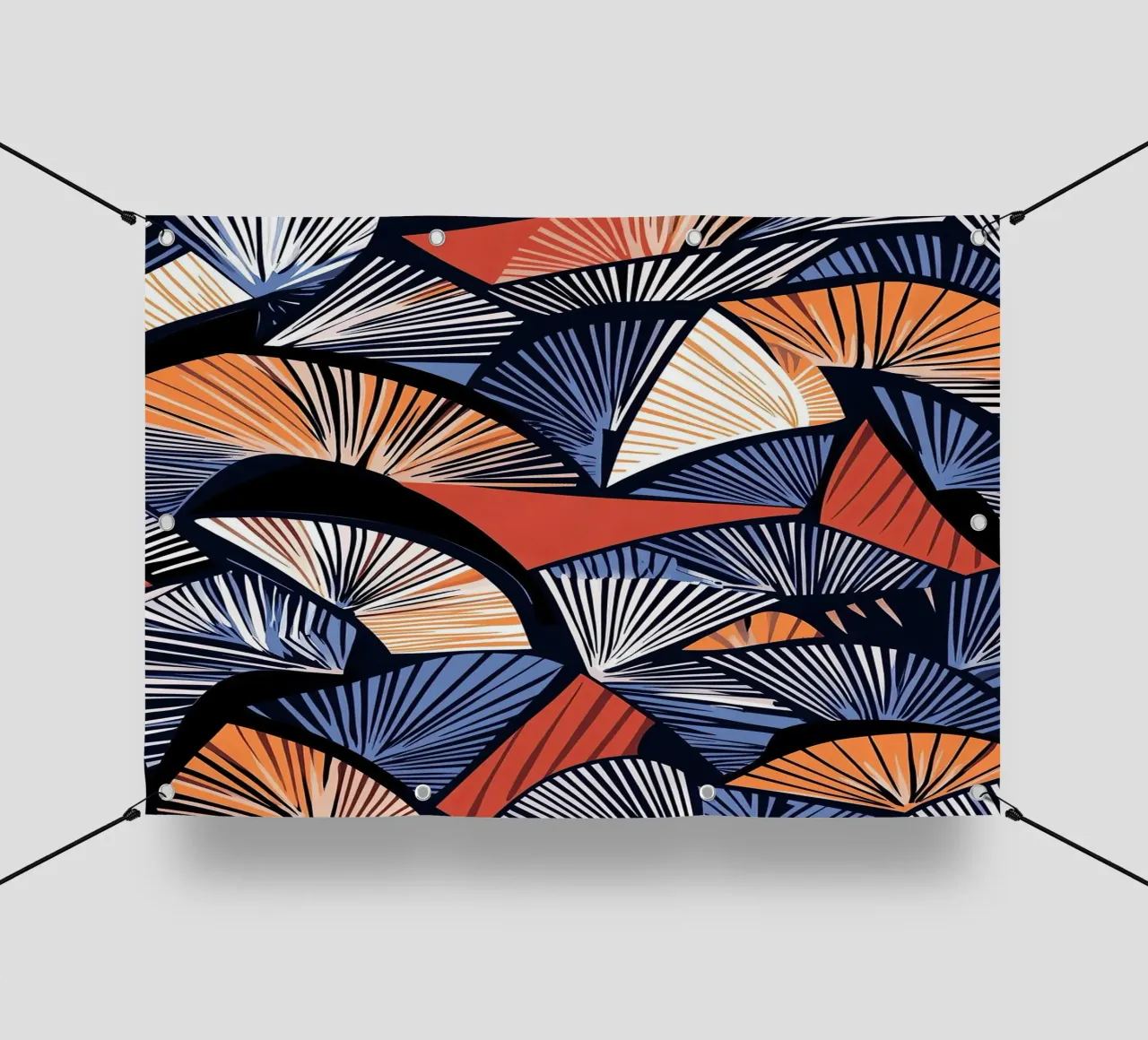 Art déco "Radiance in Retro" telo in pvc da Nikis Art Studio