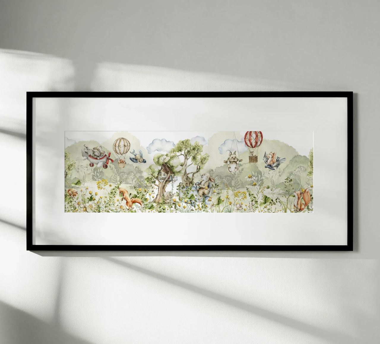 Whimsical Fairytale Animals Garden Storybook Panorama poster by Vintage World - Uta Naumann
