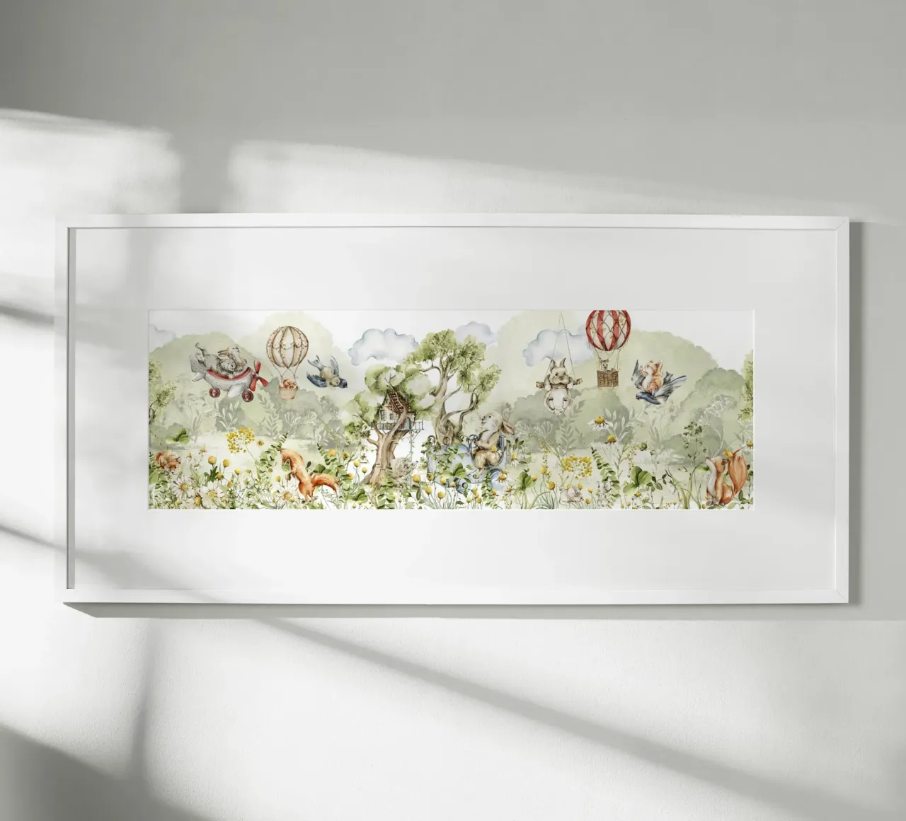Whimsical Fairytale Animals Garden Storybook Panorama poster by Vintage World - Uta Naumann
