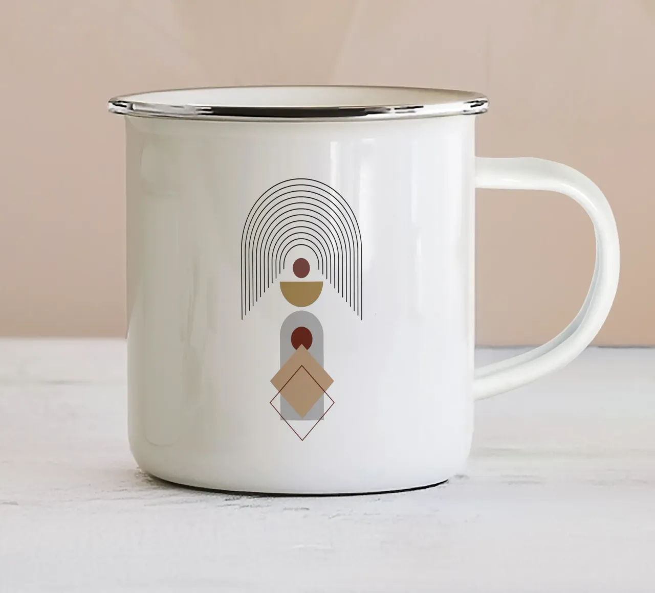 Boho Minimalista Moderno Semplice tazza in smalto da YSV MINIMALIST