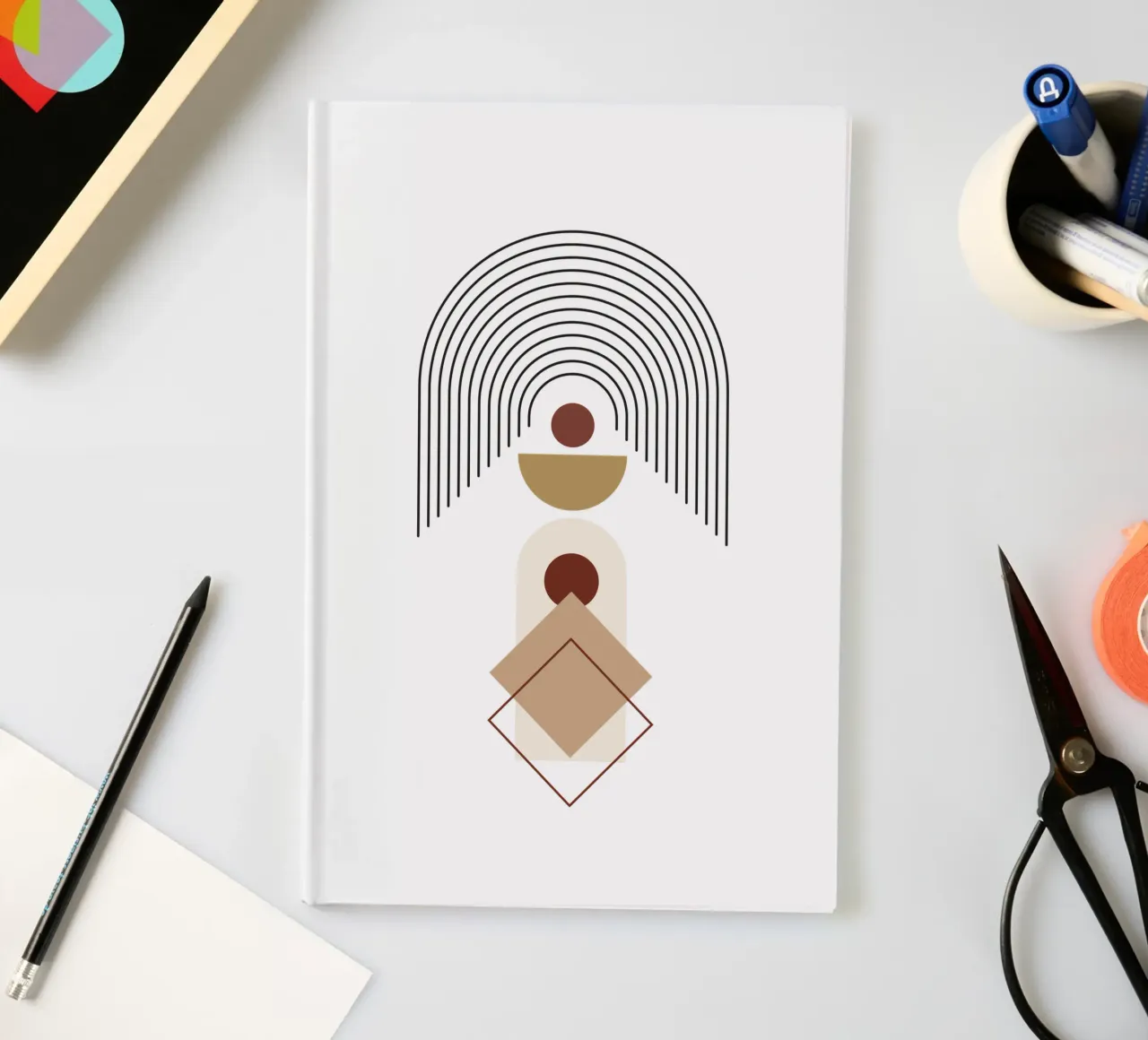 Boho Minimalist Modern Simple notebook by YSV MINIMALIST