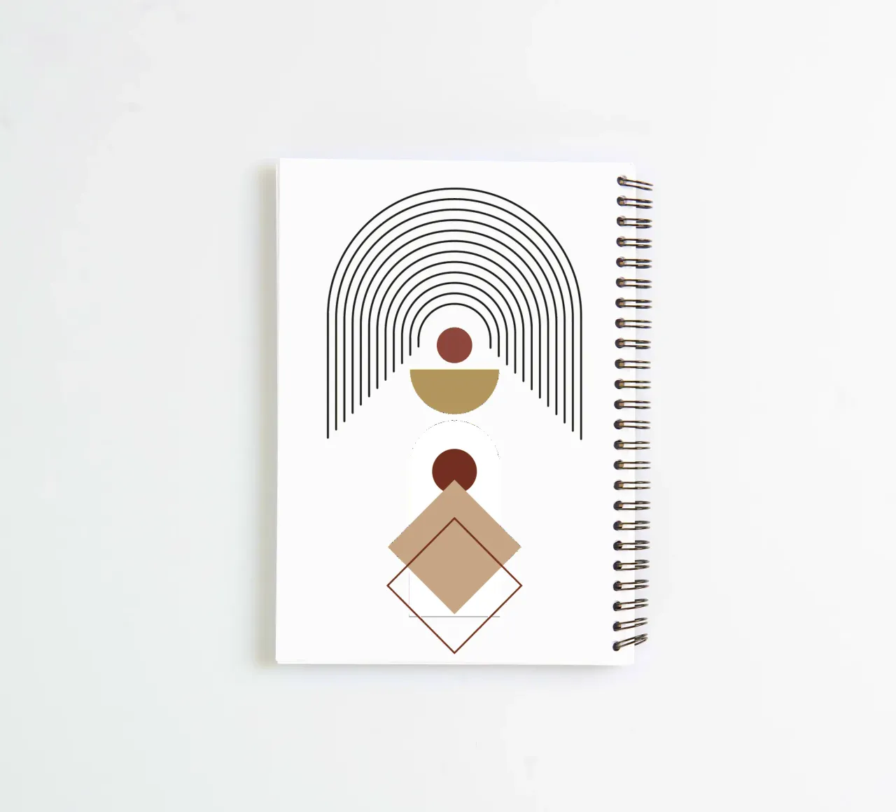 Boho Minimalist Modern Simple spiral notebook by YSV MINIMALIST