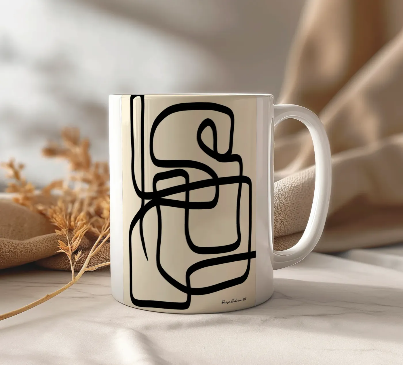 Radiant Patchwork ceramic mug by Mike Leymi