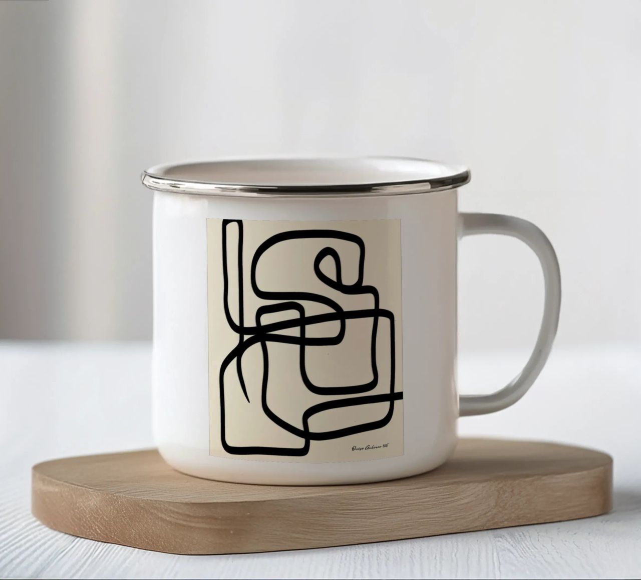 Radiant Patchwork tazza in smalto da Mike Leymi