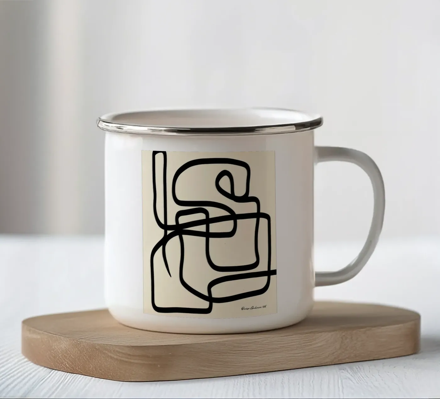 Radiant Patchwork emaille mok van Mike Leymi