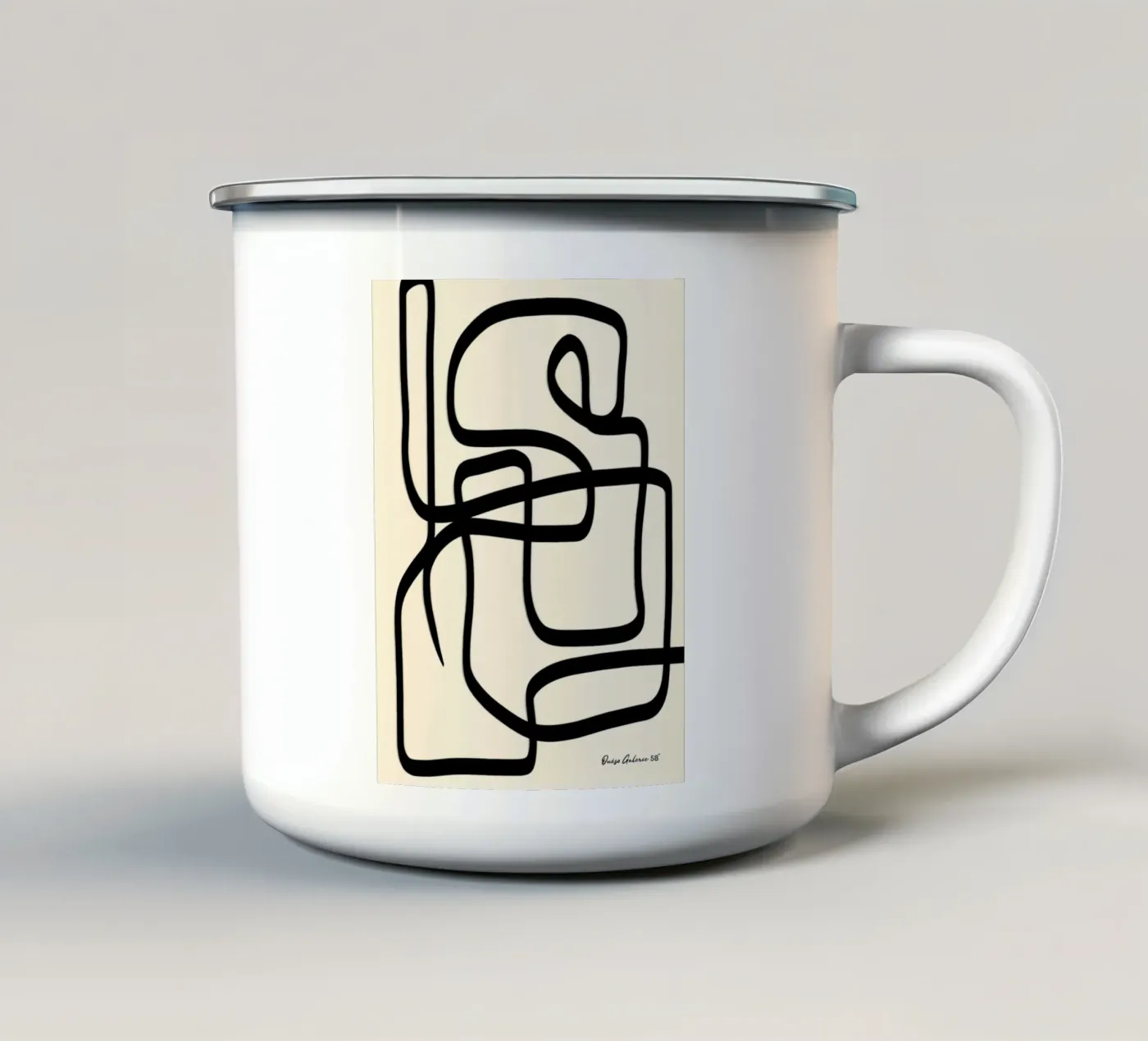 Radiant Patchwork emaille mok van Mike Leymi