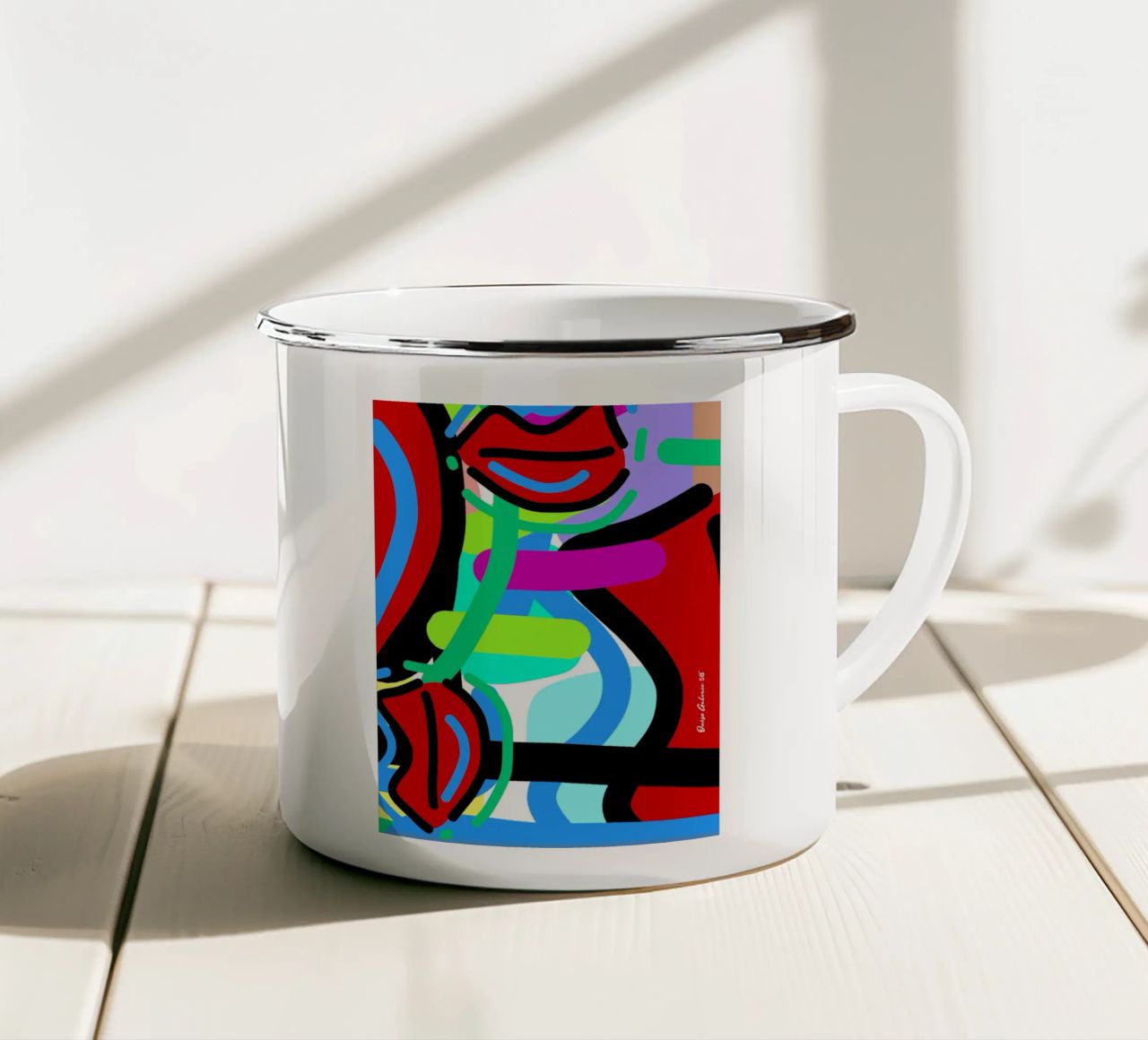 Endless Forms tazza in smalto da Mike Leymi