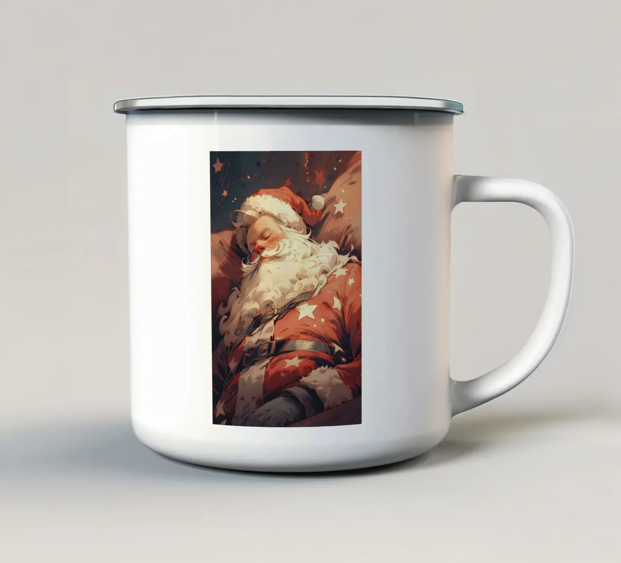 Sleeping Santa tazza in smalto da treechild