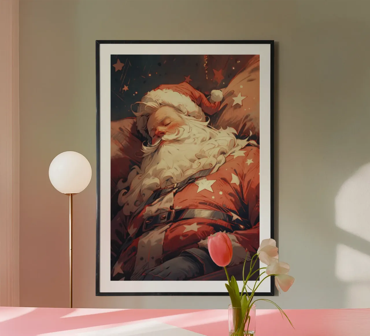 Sleeping Santa hahnemühle de treechild