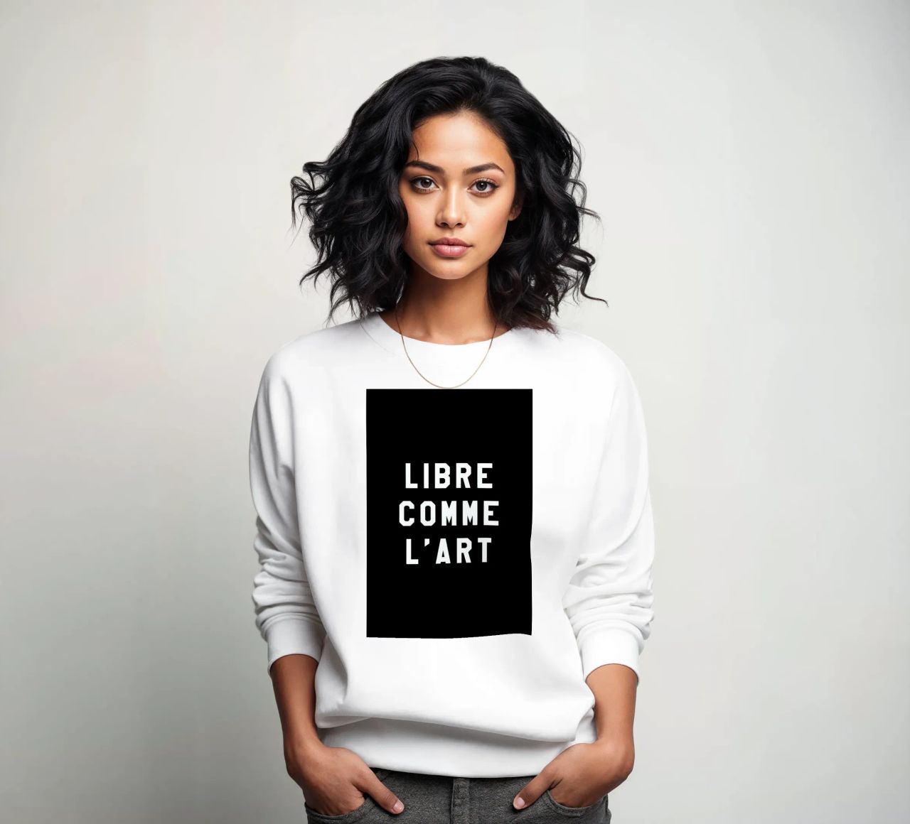 Libre Comme L'Art Black felpa da FRAICHE