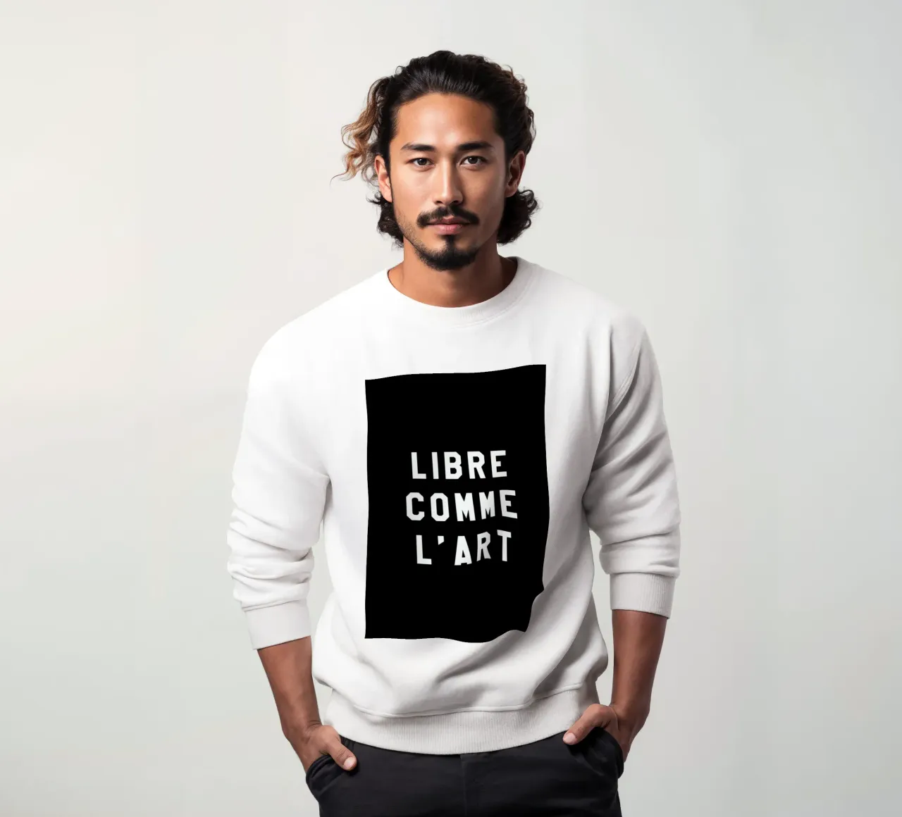 Libre Comme L'Art Black sweatshirt by FRAICHE