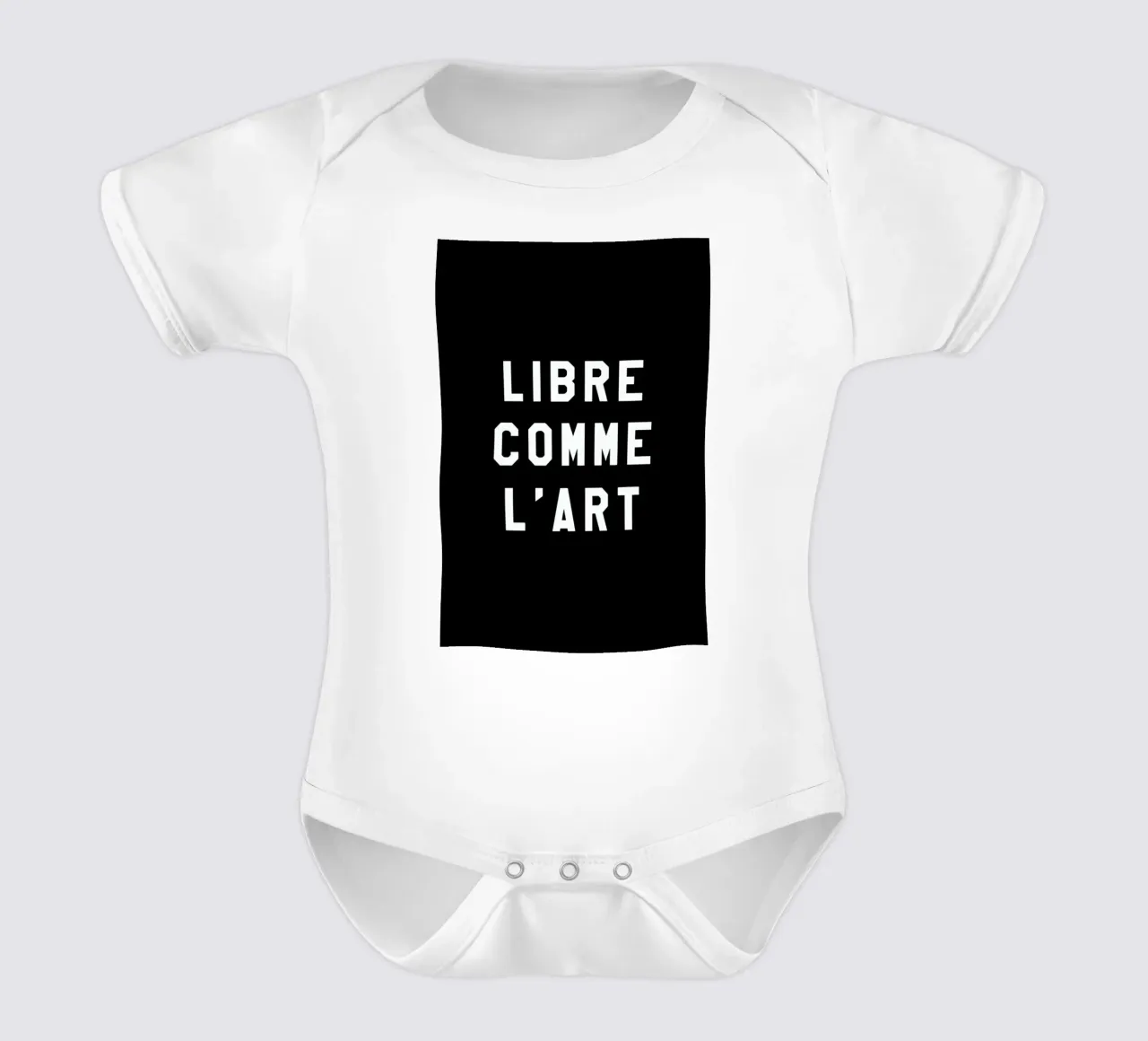 Libre Comme L'Art Black body neonato maniche corte da FRAICHE