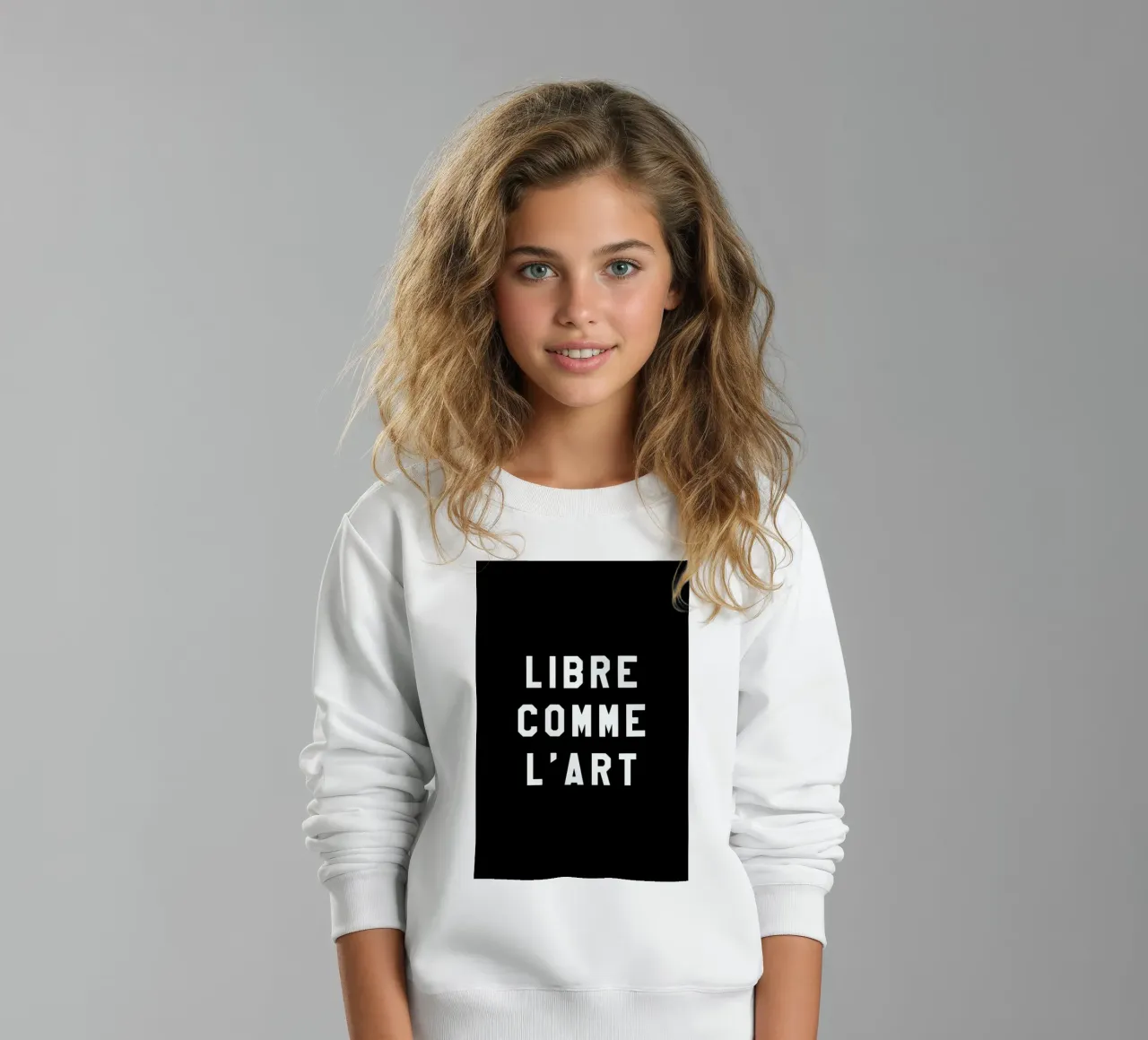 Libre Comme L'Art Black felpa bambino da FRAICHE