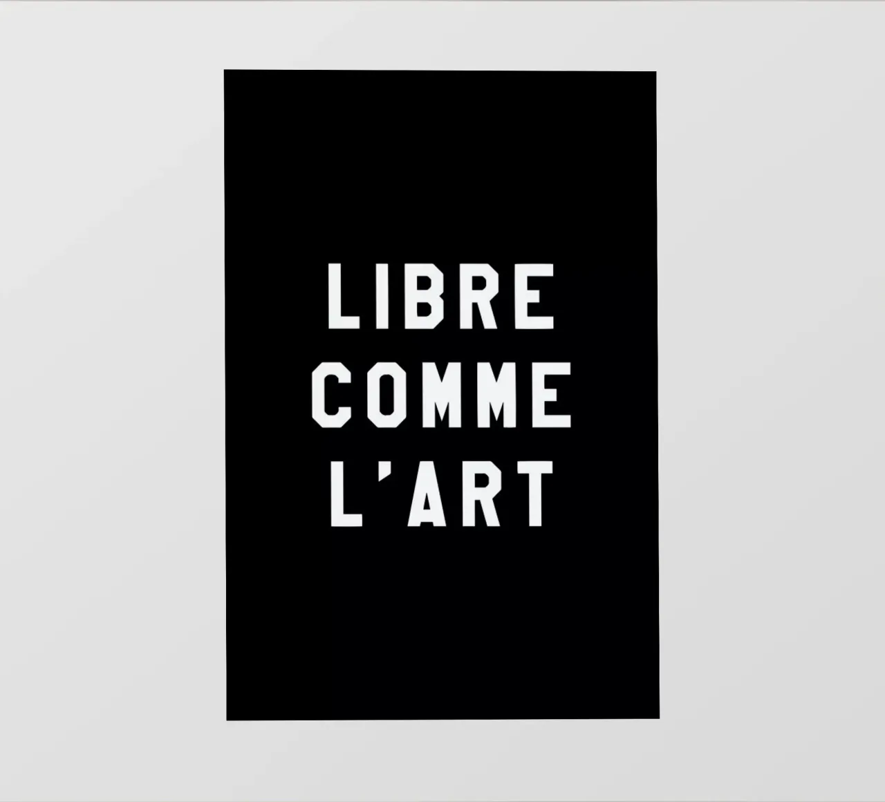 Libre Comme L'Art Black pvc cover by FRAICHE