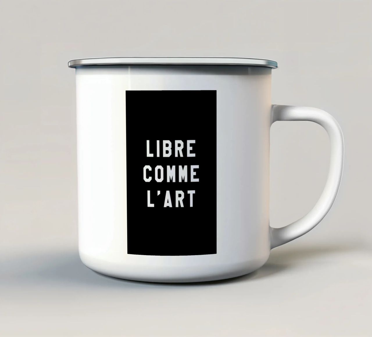 Libre Comme L'Art Black tazza in smalto da FRAICHE
