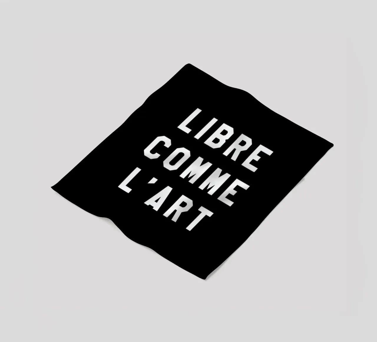 Libre Comme L'Art Black coperta in pile da FRAICHE