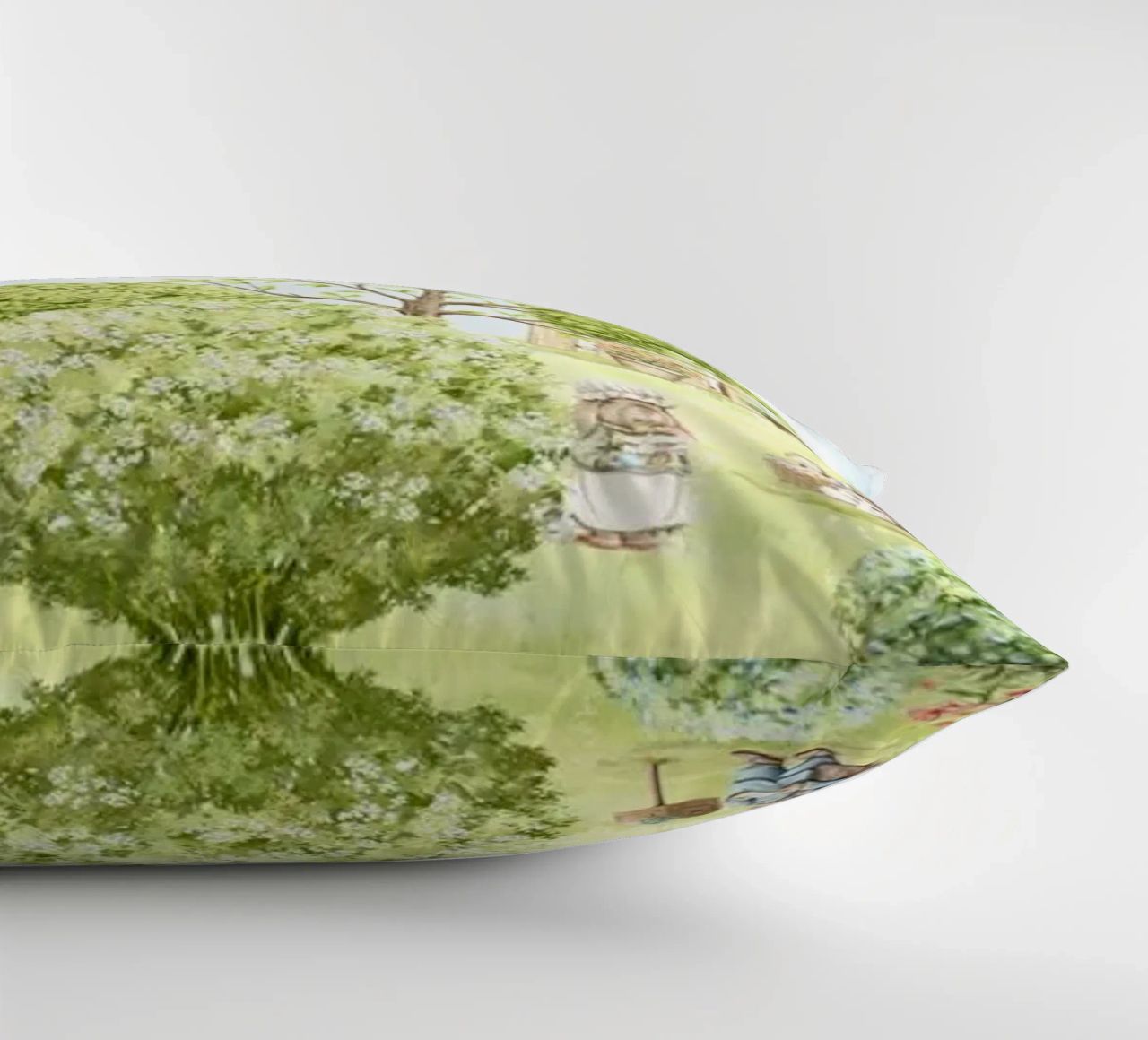 Il giardino dei coniglietti più carino della primavera - Panorama Wallpaper cuscino da Vintage World - Uta Naumann