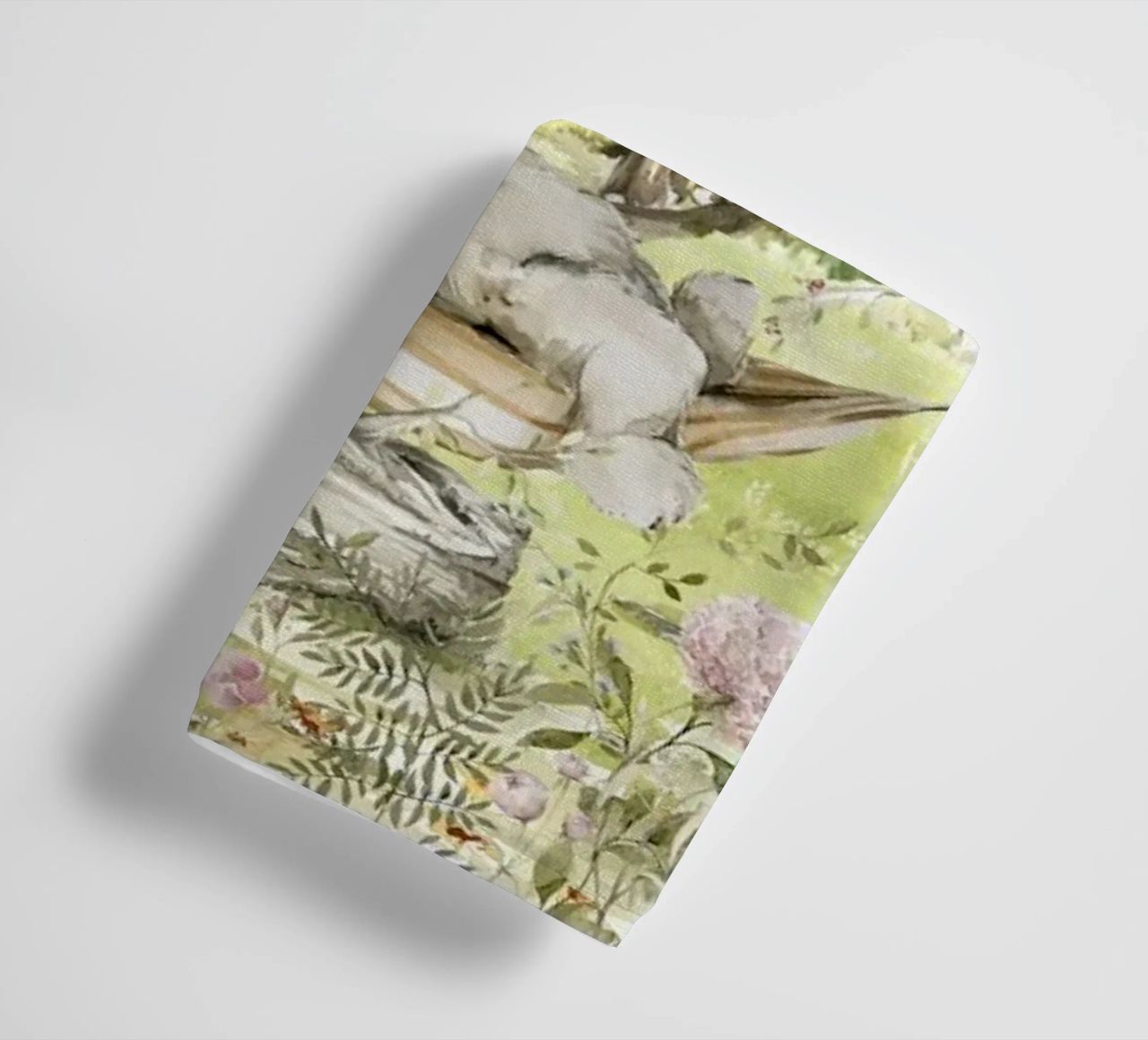 A lazy Summer Day In Garden With Woodland Animals - Panorama towel by Vintage World - Uta Naumann