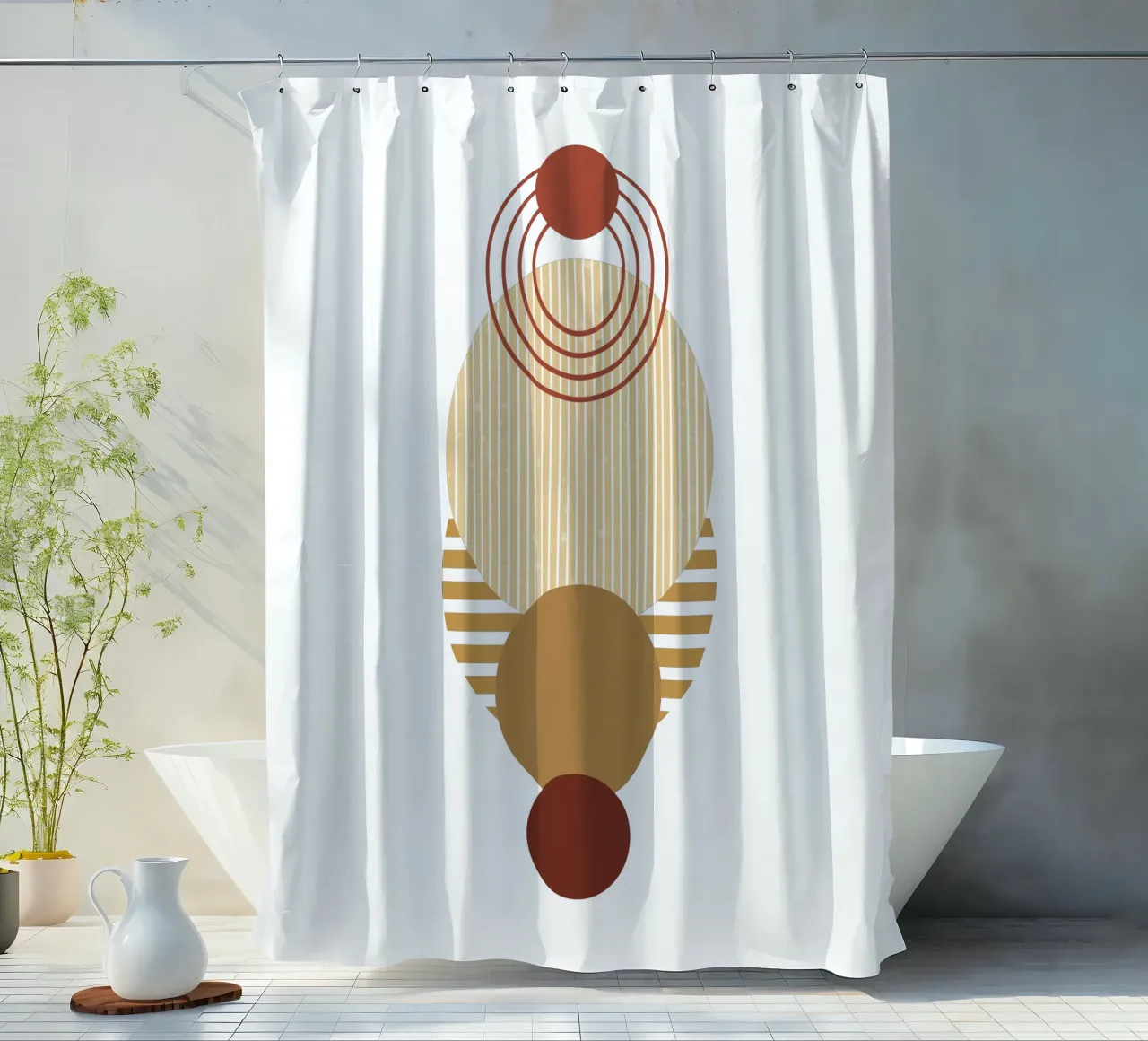 Boho Minimalista Moderno Semplice tenda da doccia da YSV MINIMALIST