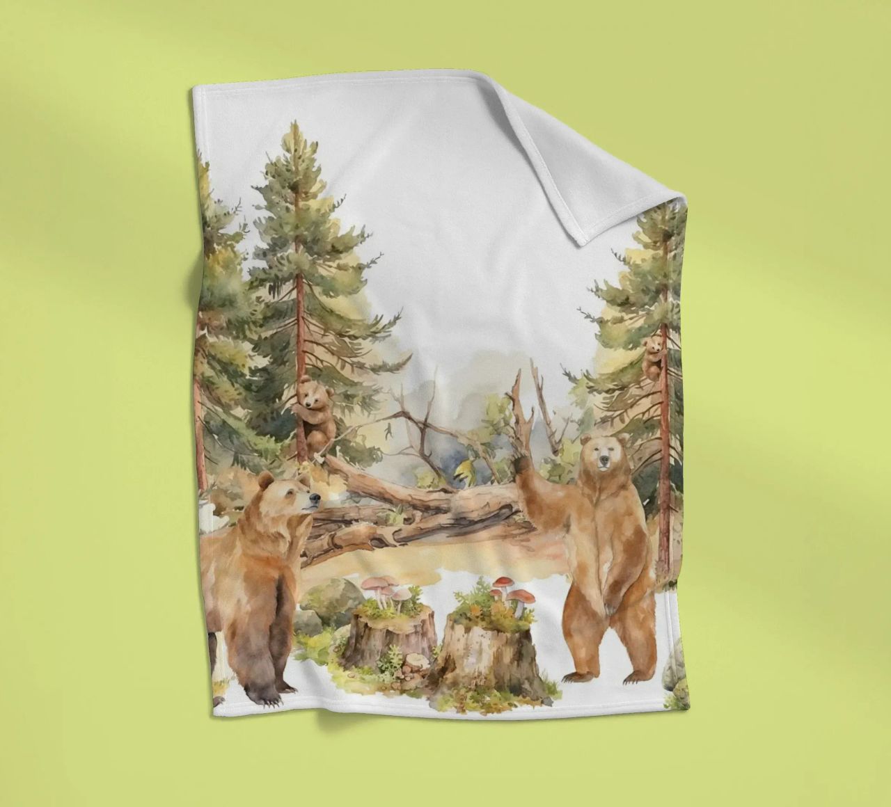 Adorabile avventura degli animali nordici del bosco coperta in pile da Vintage World - Uta Naumann