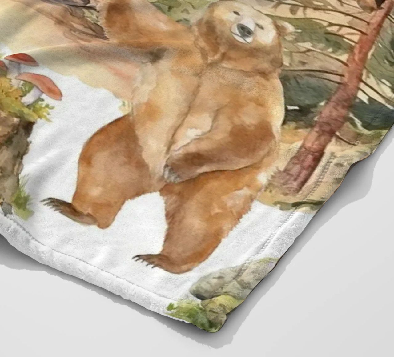 Adorabile avventura degli animali nordici del bosco coperta in pile da Vintage World - Uta Naumann