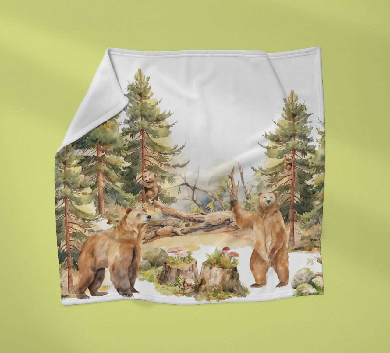 Adorabile avventura degli animali nordici del bosco coperta in pile da Vintage World - Uta Naumann