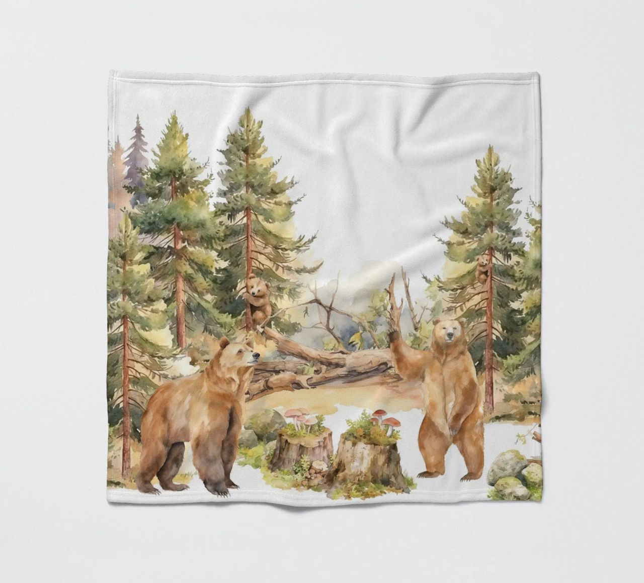 Adorabile avventura degli animali nordici del bosco coperta in pile da Vintage World - Uta Naumann