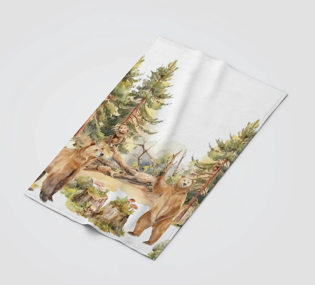 Adorabile avventura degli animali nordici del bosco coperta in pile da Vintage World - Uta Naumann