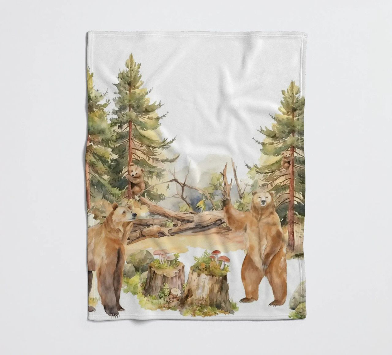 Adorabile avventura degli animali nordici del bosco coperta in pile da Vintage World - Uta Naumann