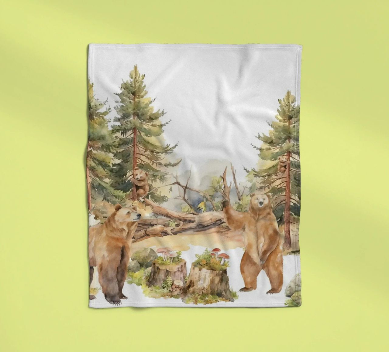 Adorabile avventura degli animali nordici del bosco coperta in pile da Vintage World - Uta Naumann