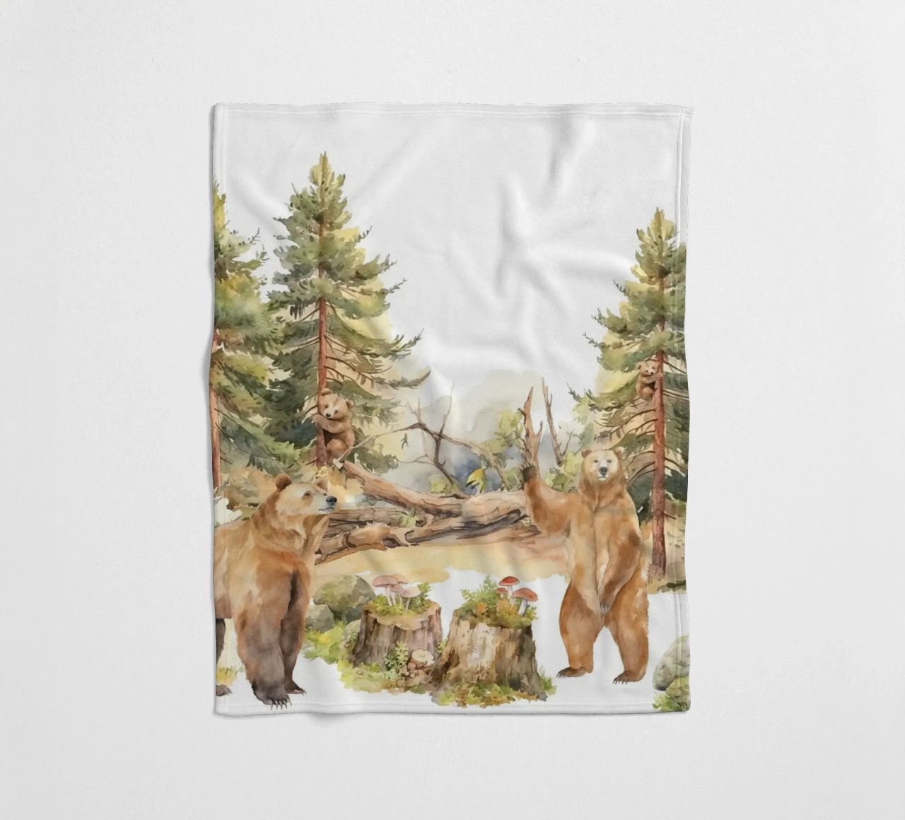 Adorabile avventura degli animali nordici del bosco coperta in pile da Vintage World - Uta Naumann