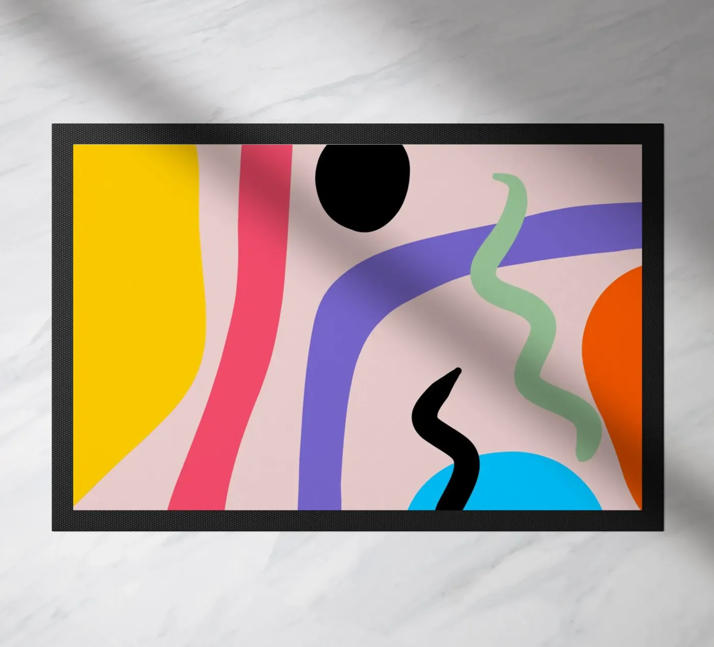 Energetic Cutouts doormat by Mike Leymi