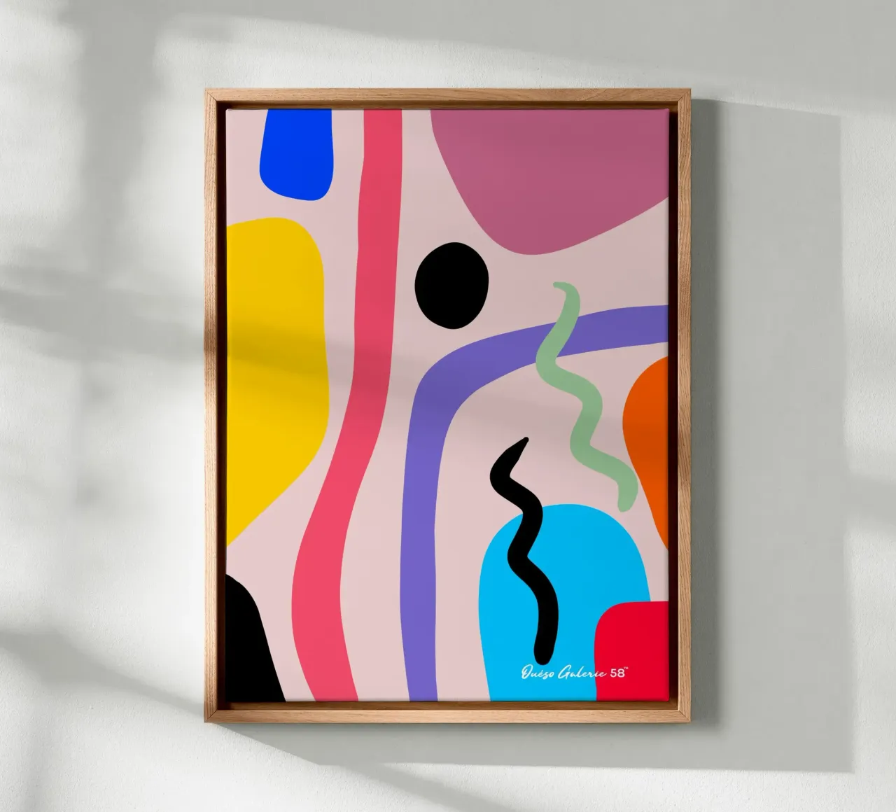 Energetic Cutouts canvas met Baklijst van Mike Leymi