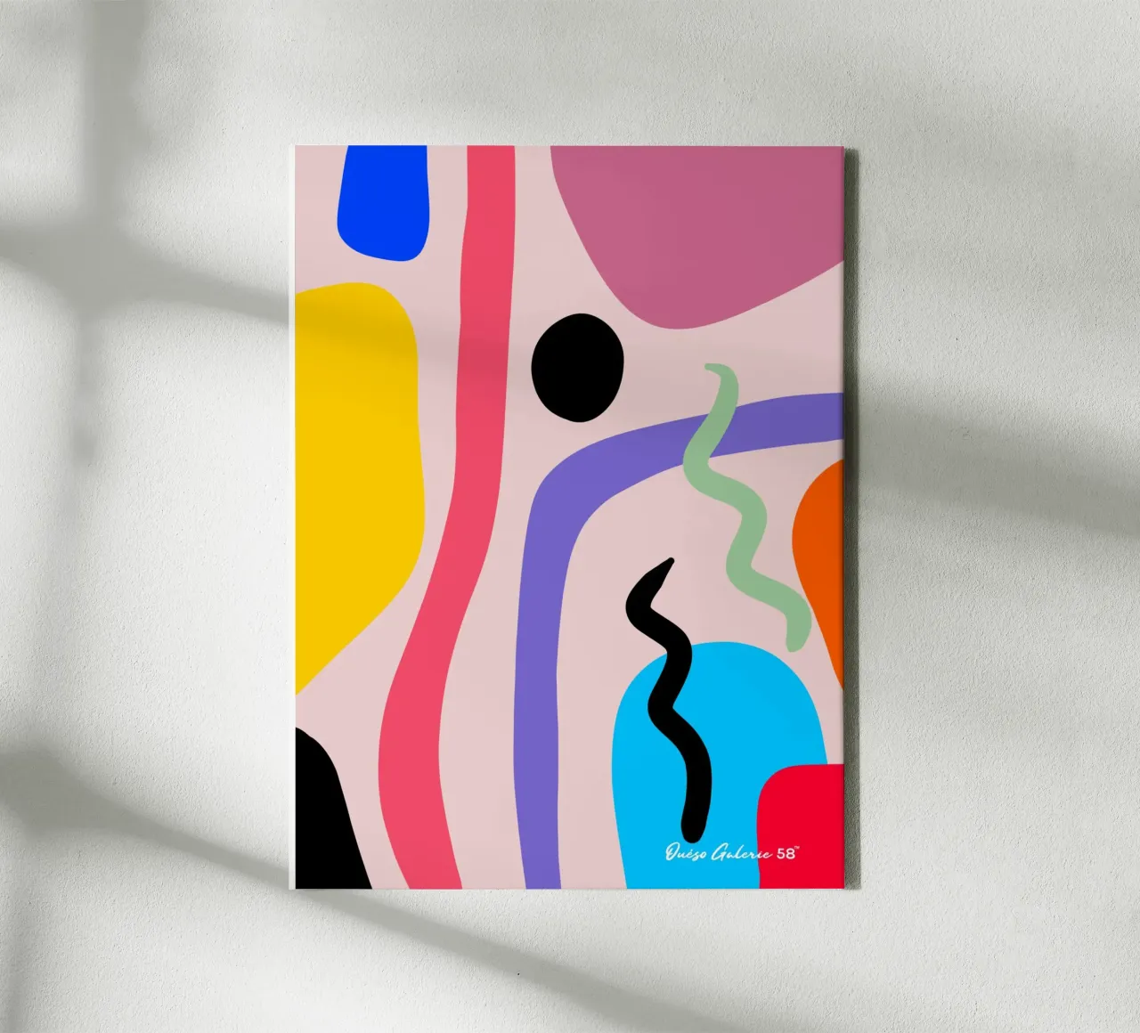 Energetic Cutouts canvas met Baklijst van Mike Leymi