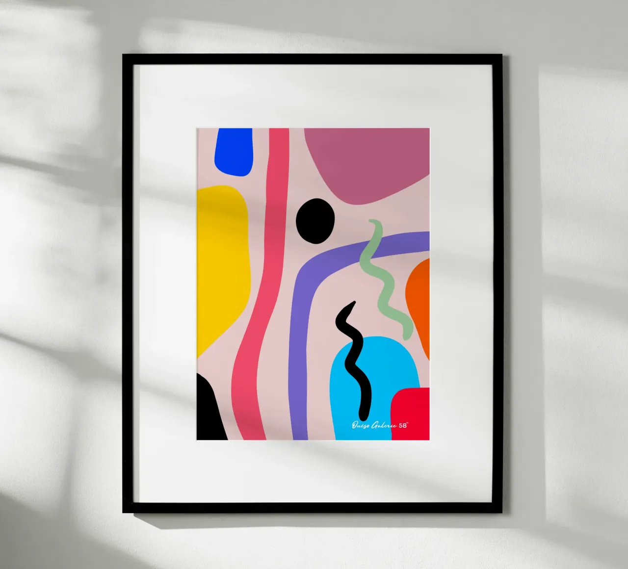 Energetic Cutouts poster con telaio in plastica da Mike Leymi