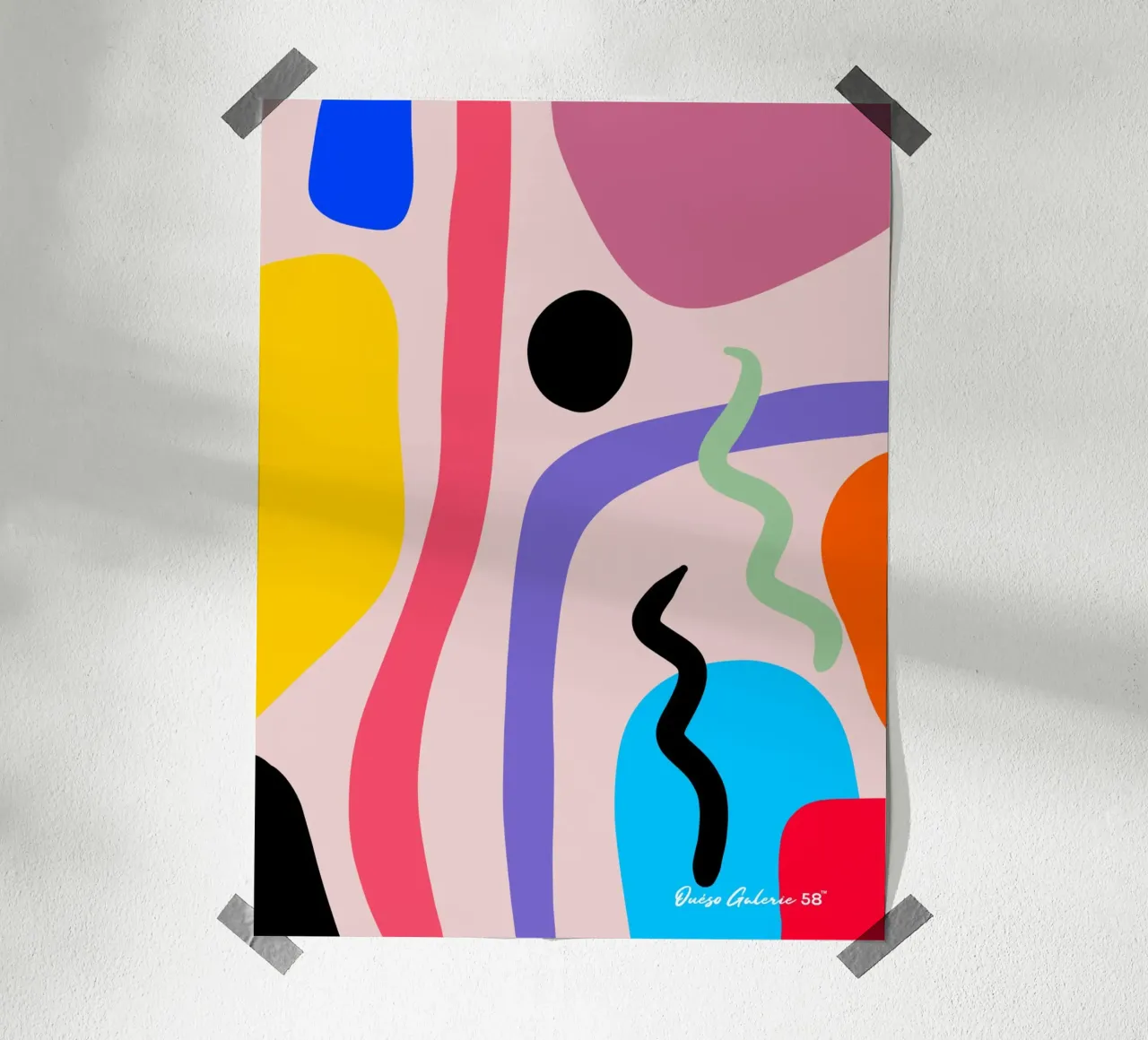 Energetic Cutouts poster con telaio in plastica da Mike Leymi