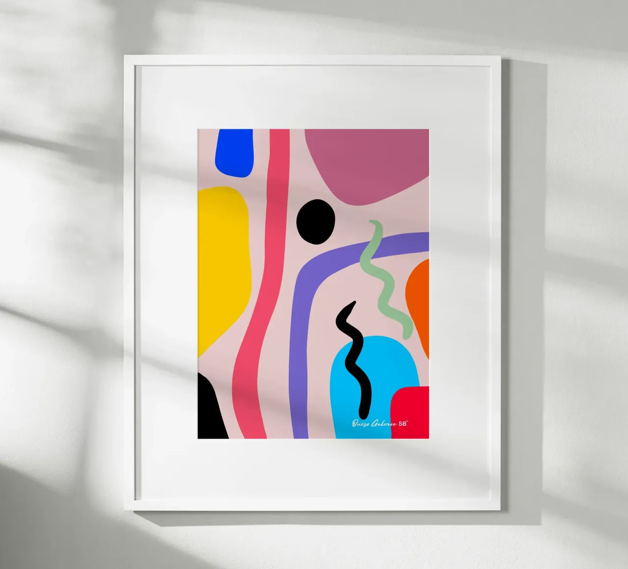 Energetic Cutouts poster con telaio in plastica da Mike Leymi