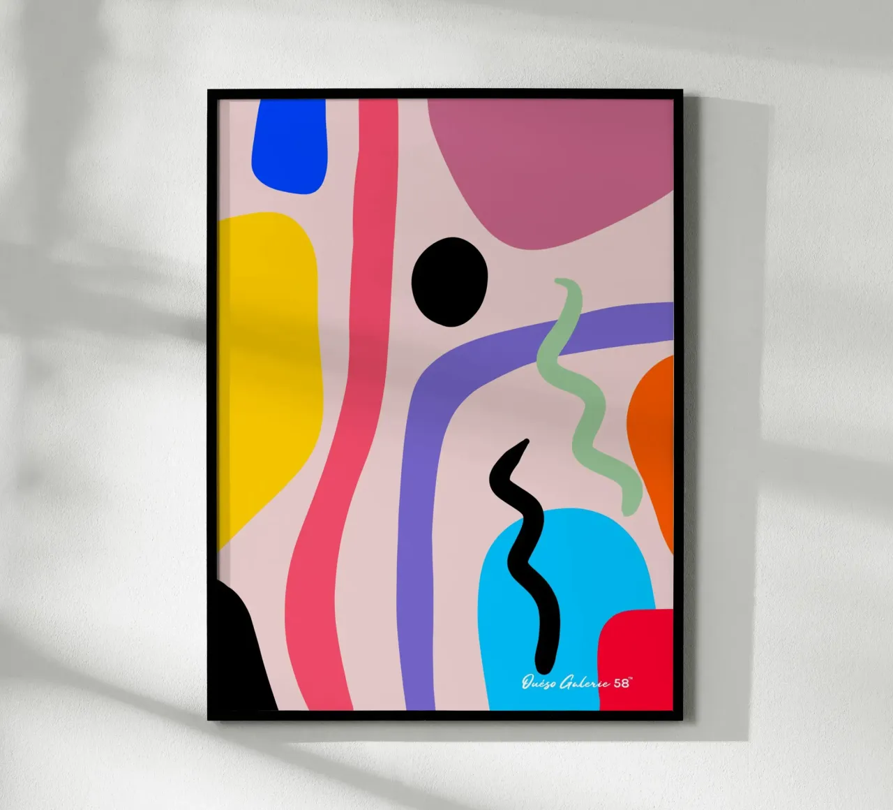 Energetic Cutouts poster con telaio in plastica da Mike Leymi
