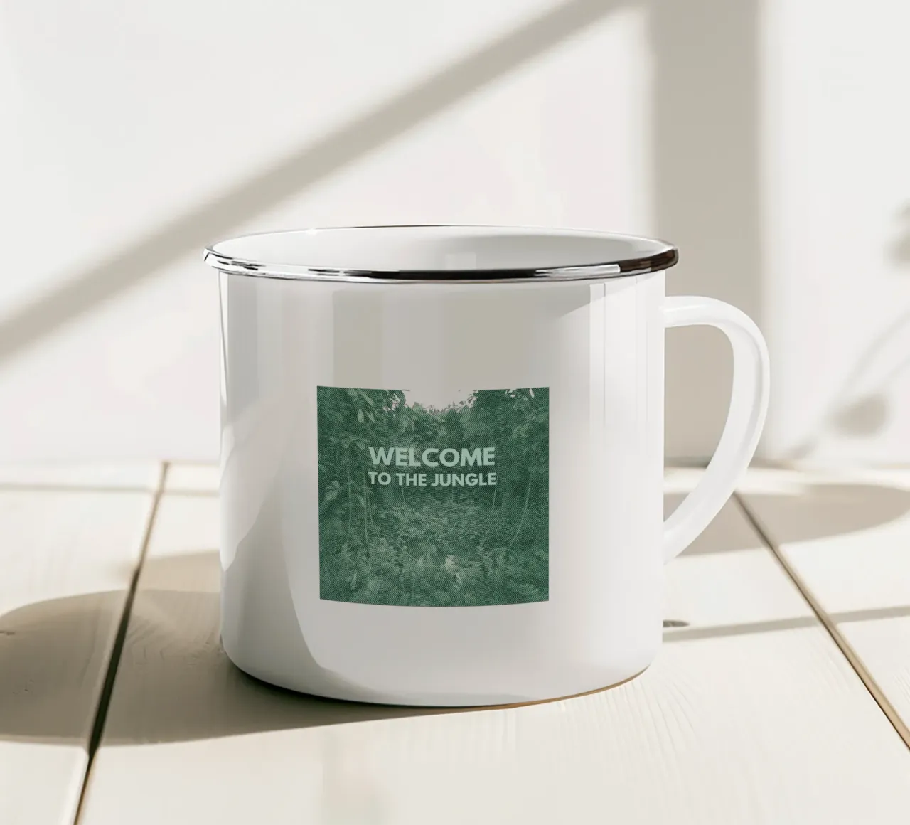 Welcome to the Jungle_BTC tazza in smalto da Crypto_Jungle