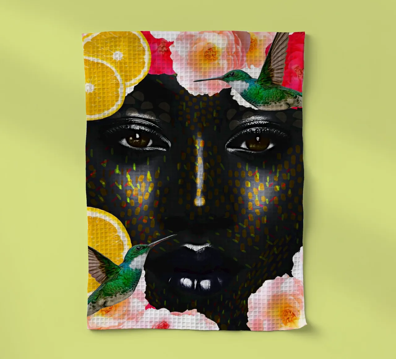 Afro Ctropica Essence tea towel by Mathudace Créas