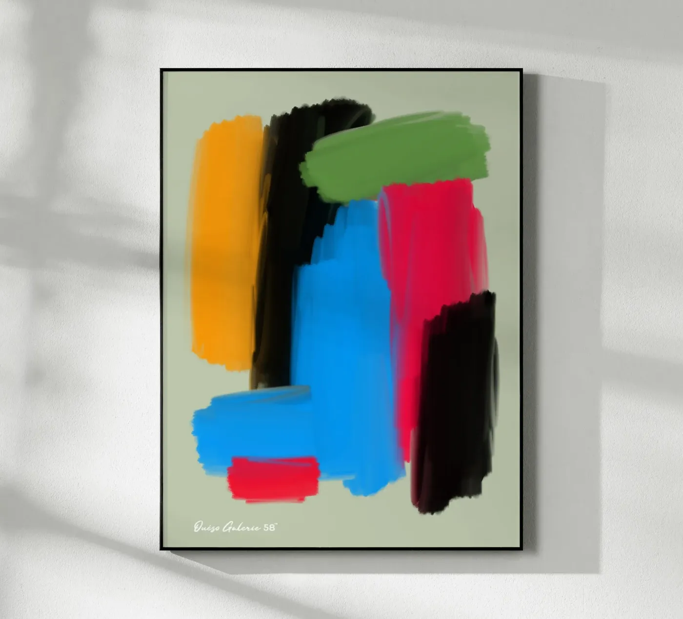 Playful Edges acryl van Mike Leymi