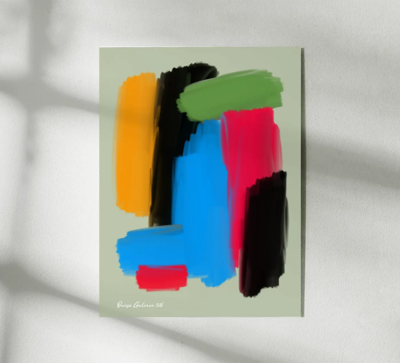 Playful Edges acryl van Mike Leymi