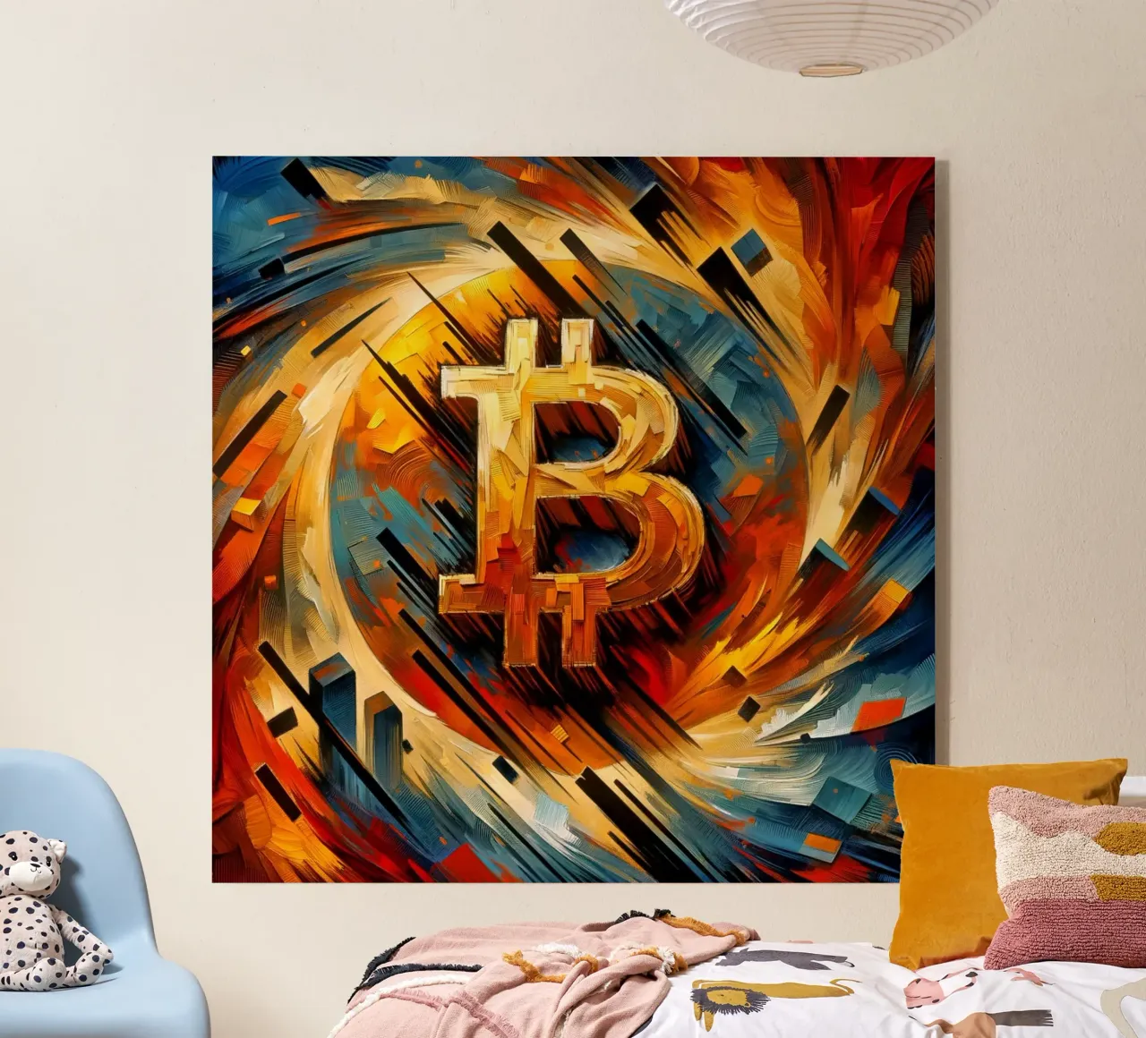 Brushstrokes_BTC plexiglass da Crypto_Jungle