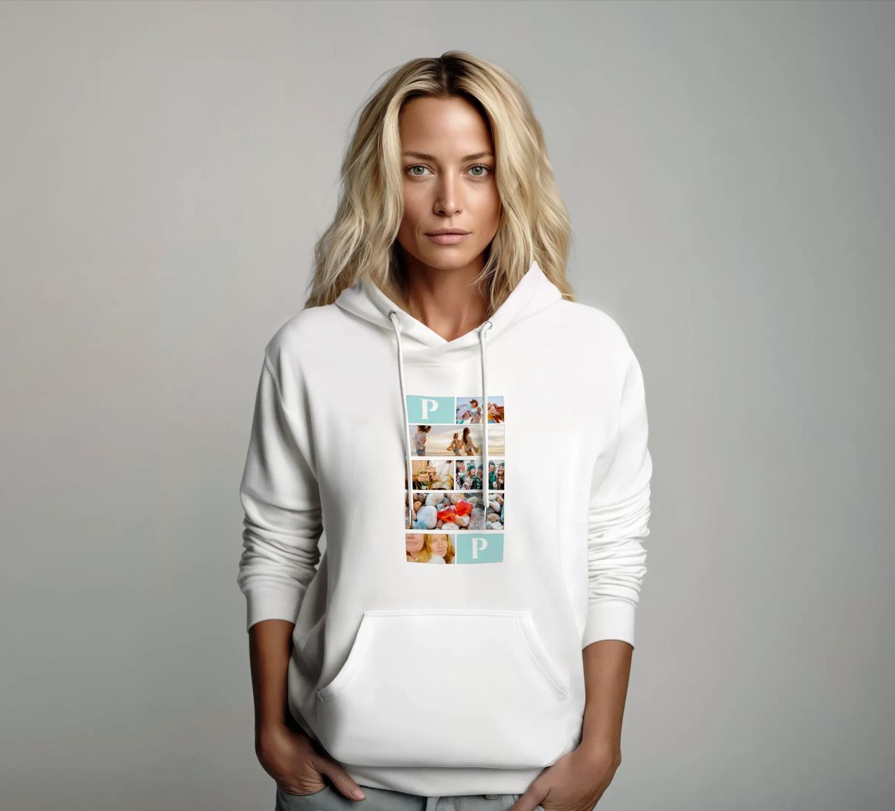 Personalisierte Collage: Fotos und Monogramm einfach hinzufügen Hoodie von Studio Patruschka