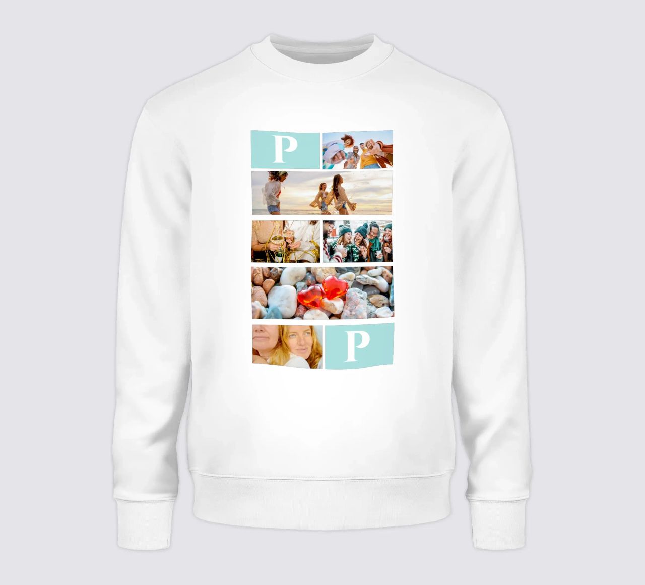 Personalisierte Collage: Fotos und Monogramm einfach hinzufügen Sweatshirt von Studio Patruschka
