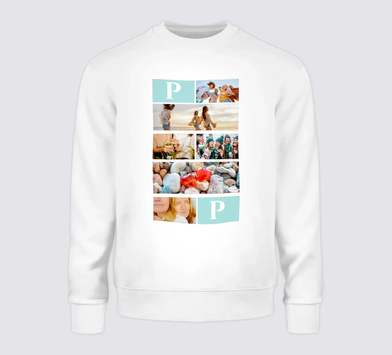 Personalized Collage: Add Photos & Monogram Easily sweatshirt by Studio Patruschka