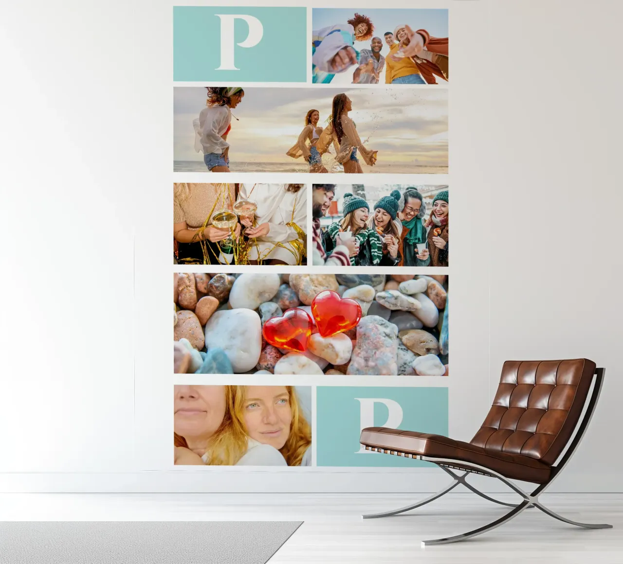 Personalized Collage: Add Photos & Monogram Easily photo wallpaper by Studio Patruschka