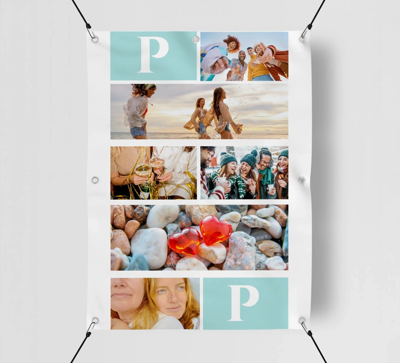 Collage personnalisé : Ajoutez facilement des photos et un monogramme bâche pvc de Studio Patruschka
