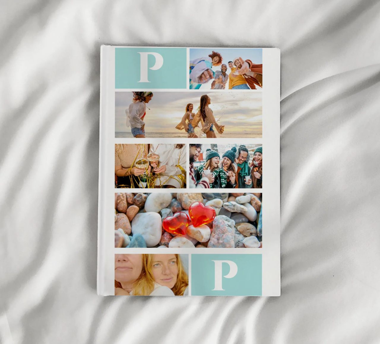 Personalisierte Collage: Fotos und Monogramm einfach hinzufügen Notizbuch von Studio Patruschka